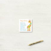 Kleurrijke Cartoon Giraffe dagelijkse klusjes lijs Post-it® Notes (Op bureau)