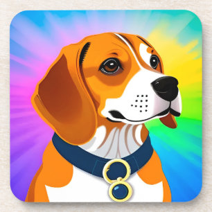 Kleurrijke Cartoon Honden Illustratie Bier Onderzetter