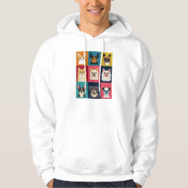 Kleurrijke Cartoon Hondenras Hoodie