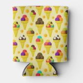 Kleurrijke Cartoon Ice Cream Cones Blikjeskoeler (Voorkant)