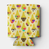 Kleurrijke Cartoon Ice Cream Cones Blikjeskoeler (Achterkant)