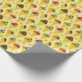 Kleurrijke Cartoon Ice Cream Cones Cadeaupapier (Hoek)