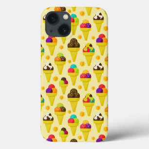 Kleurrijke Cartoon Ice Cream Cones iPhone 13 Hoesje