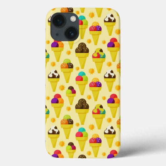 Kleurrijke Cartoon Ice Cream Cones Case-Mate iPhone Case (Achterkant)