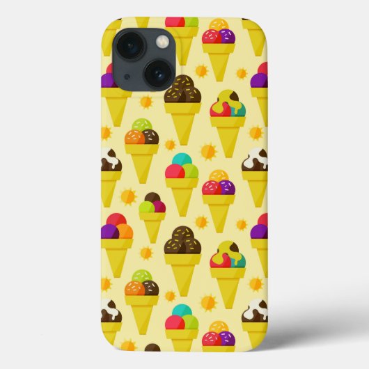 Kleurrijke Cartoon Ice Cream Cones Case-Mate iPhone Case (Achterkant)