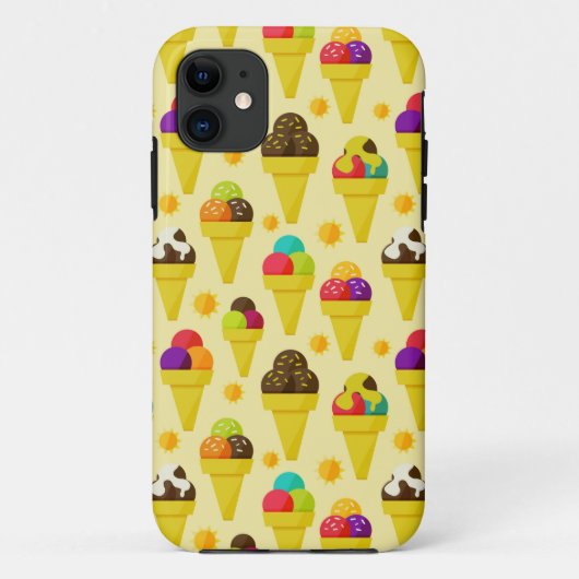 Kleurrijke Cartoon Ice Cream Cones Case-Mate iPhone Case (Achterkant)