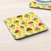 Kleurrijke Cartoon Ice Cream Cones Drankjes Onderzetter (Linkerzijde)