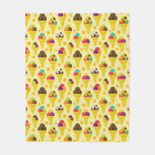 Kleurrijke Cartoon Ice Cream Cones Fleece Deken (Voorkant)