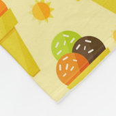 Kleurrijke Cartoon Ice Cream Cones Fleece Deken (Hoek)