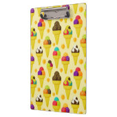 Kleurrijke Cartoon Ice Cream Cones Klembord (Links)