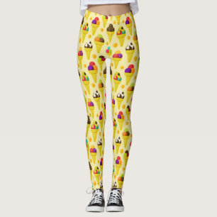 Kleurrijke Cartoon Ice Cream Cones Leggings