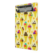Kleurrijke Cartoon Ice Cream Cones Mini Klembord (Angled2)