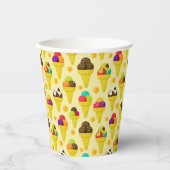 Kleurrijke Cartoon Ice Cream Cones Papieren Bekers (Voorkant)