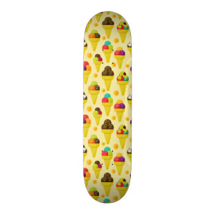 Kleurrijke Cartoon Ice Cream Cones Persoonlijk Skateboard