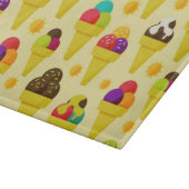 Kleurrijke Cartoon Ice Cream Cones Snijplank (Hoek)