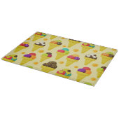 Kleurrijke Cartoon Ice Cream Cones Snijplank (Hoek)