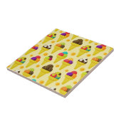 Kleurrijke Cartoon Ice Cream Cones Tegeltje (Zijkant)