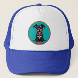 Kleurrijke Cartoon Illustratie van een Gelukkig Ho Trucker Pet