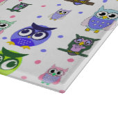 Kleurrijke Cartoon is eigenaar van glas snijraad Snijplank (Hoek)