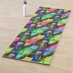 Kleurrijke Cartoon Katten Yoga Mat