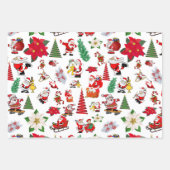 Kleurrijke Cartoon kerstsymbolen Inpakpapier Vel (Voorkant)