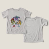 Kleurrijke Cartoon Kinderen met Speelse Expressies (Ontwerp Voorkant & Achterkant)