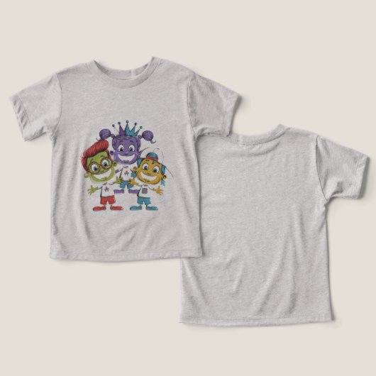 Kleurrijke Cartoon Kinderen met Speelse Expressies (Ontwerp Voorkant & Achterkant)