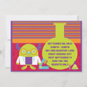 Kleurrijke Cartoon Mad Scientist 2e verjaardagsfee Kaart (Achterkant)