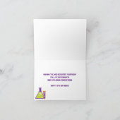 Kleurrijke Cartoon Mad Scientist 5e Verjaardag Kaart (Binnen)