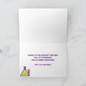 Kleurrijke Cartoon Mad Scientist 6th Birthday Kaart (Binnen)