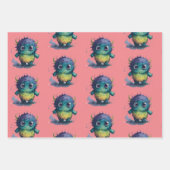 Kleurrijke Cartoon Monster Design Inpakpapier Vel (Voorkant 3)