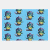 Kleurrijke Cartoon Monster Design Inpakpapier Vel (Voorkant 2)