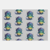 Kleurrijke Cartoon Monster Design Inpakpapier Vel (Voorkant)