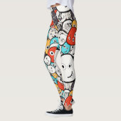 Kleurrijke cartoon monsters leggings (Links)