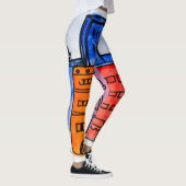 Kleurrijke Cartoon New York City Graffiti Leggings (Rechts)