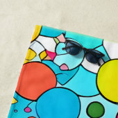 Kleurrijke Cartoon Park Scene Strandlaken (In situ)