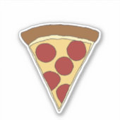 Kleurrijke Cartoon Pizza Tekening Pizza SlicesClip Sticker (Voorkant)