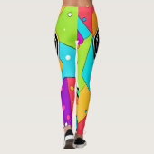 Kleurrijke Cartoon Puppy Art Print Leggings (Achterkant)