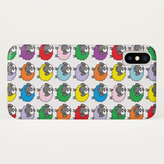 Kleurrijke Cartoon Regenboogschapen Case-Mate iPhone Case (Achterkant (horizontaal))