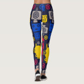 kleurrijke cartoon robots leggings (Achterkant)