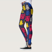 kleurrijke cartoon robots leggings (Links)