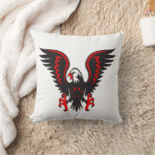 Kleurrijke cartoon rode en zwarte adelaar kussen (Deken)