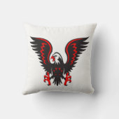 Kleurrijke cartoon rode en zwarte adelaar kussen (Achterkant)