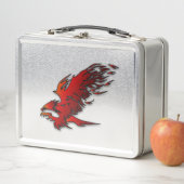 Kleurrijke cartoon rode en zwarte arend (In situ)