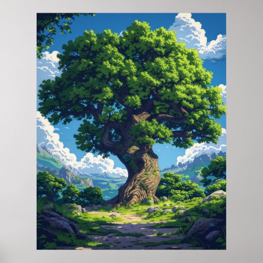 Kleurrijke Cartoon Style Illustration Poster - Hoo (Voorkant)