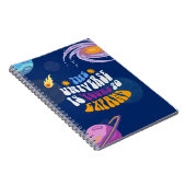 Kleurrijke Cartoon Universum Notitieboek Hoesje (Rechterzijde)