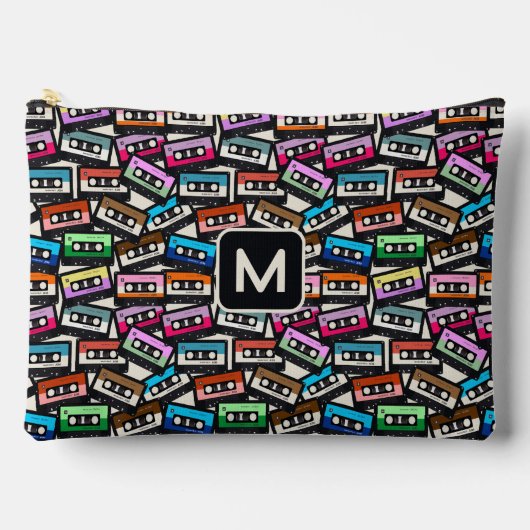 Kleurrijke Casette Tapes aangepaste monogram Etui (Voorkant)