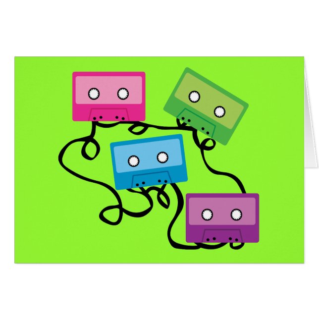 Kleurrijke Cassettebandjes (Voorkant Horizontaal)