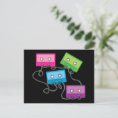 Kleurrijke Cassettebandjes Briefkaart (Staand voorkant)