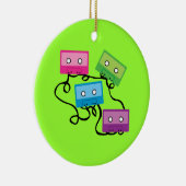 Kleurrijke Cassettebandjes Keramisch Ornament (Rechts)